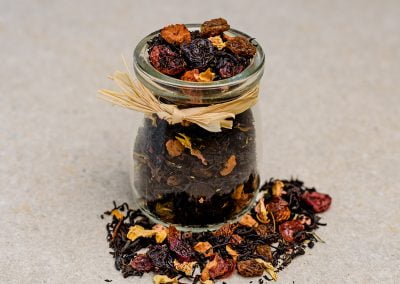 Té Negro Frutas del bosque ecológico a granel.