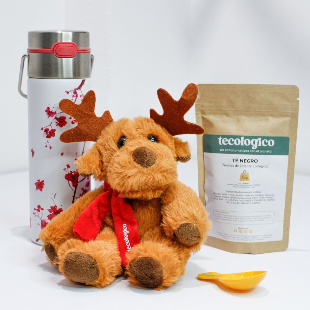 Pack de té con bidón termo de tecológico. El regalo perfecto para navidad.